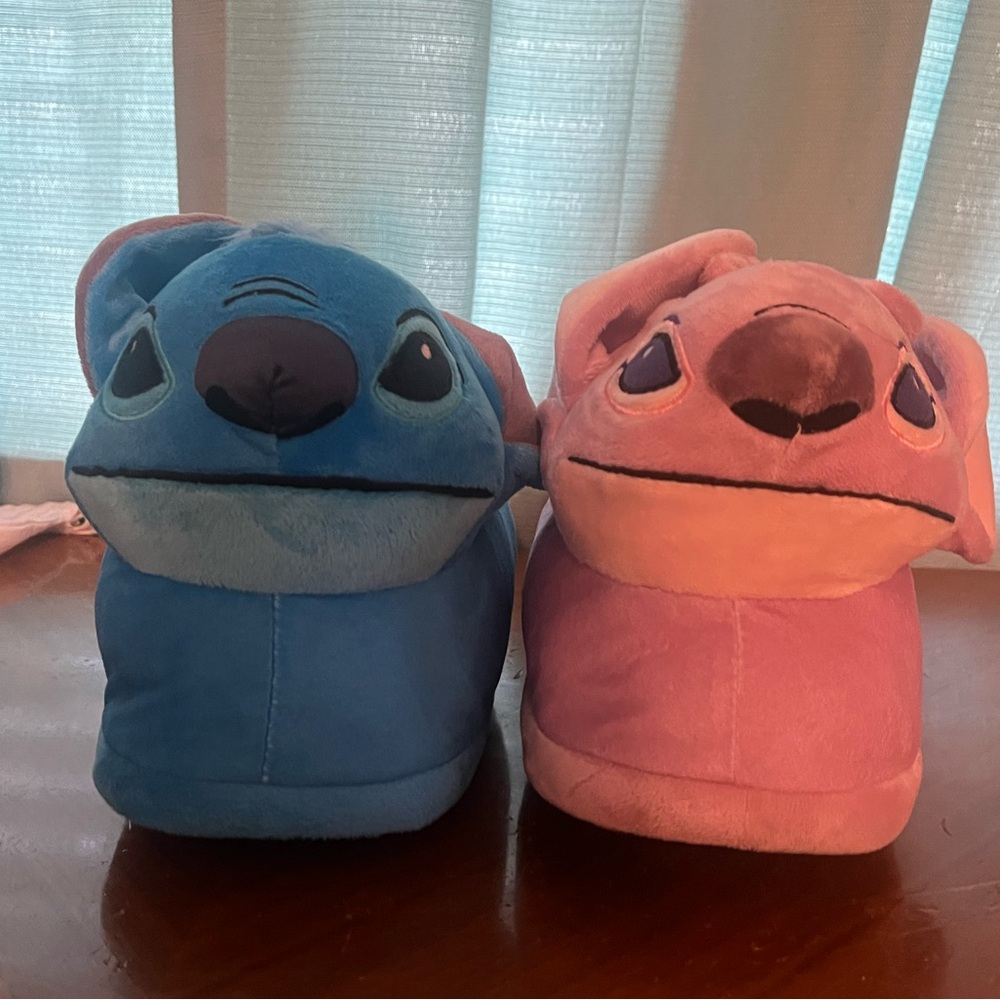 Disney Stitch and Angel Plush Slippers